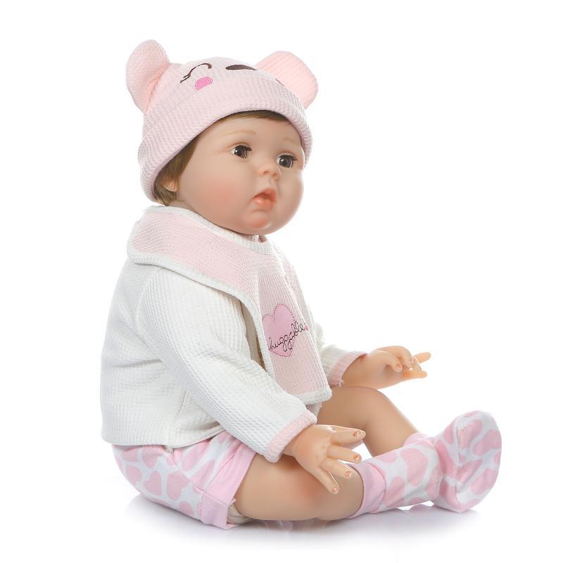 55CM Realistic Reborn Baby Dolls Girl Blinking Eyes Weighted Body Vinyl Silicone 22 Inch Reborn Dolls | Weighted Body Vinyl Silicone 22 inch Reborn Dolls