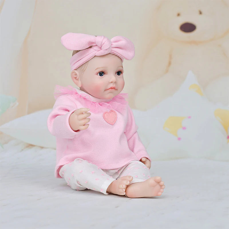 12-inch/30cm Pink Dream（eyes open) Full Vinyl Reborn Doll