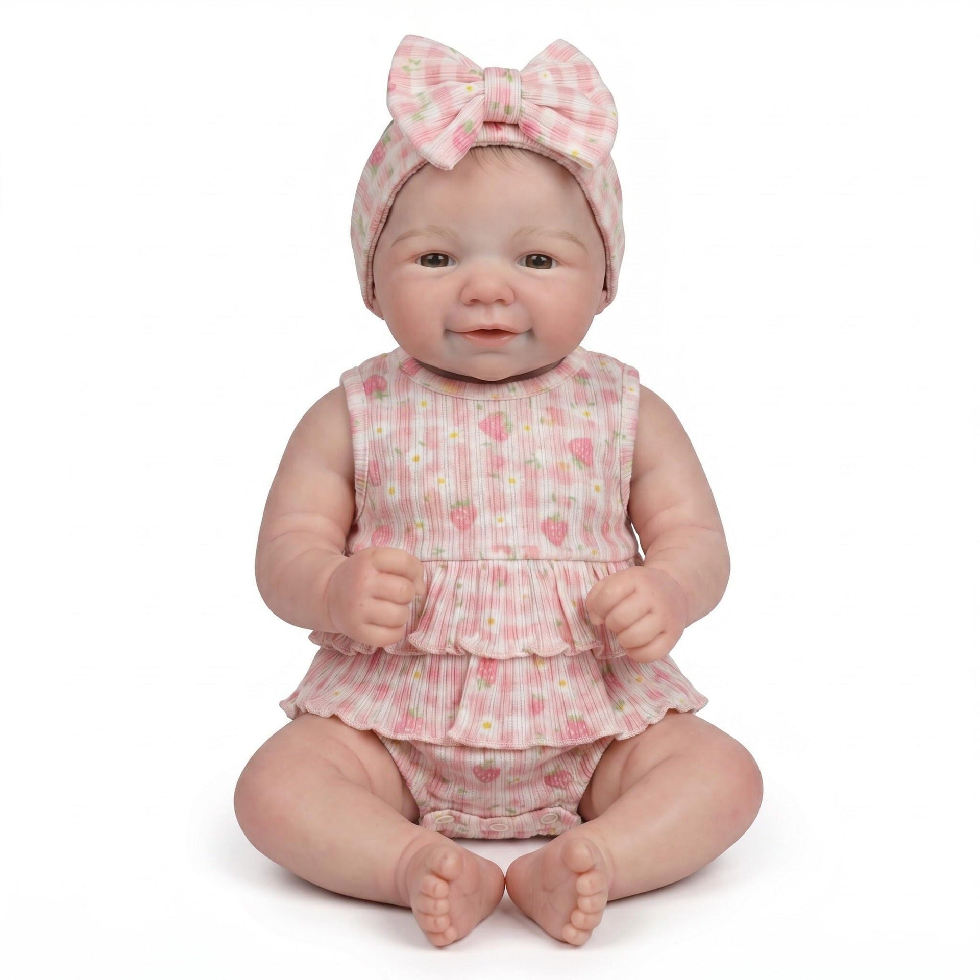 18 Inch Realistic Baby Doll, Cute Silicone Body Real Life Baby dolls, Newborn Lifelike Baby Doll with Accessories, Easter & Birthday Gifts for Kids 4+