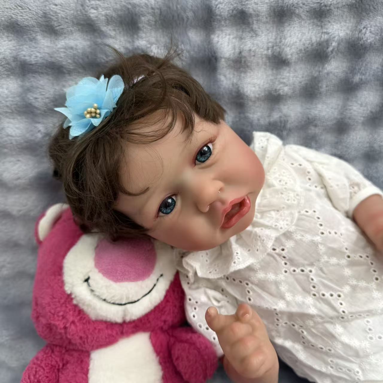22-Inch/55cm Full Body Vinyl Reborn Girl - 55cm Life-Size Waterproof Baby Doll with Rooted Hair & Bathable Body