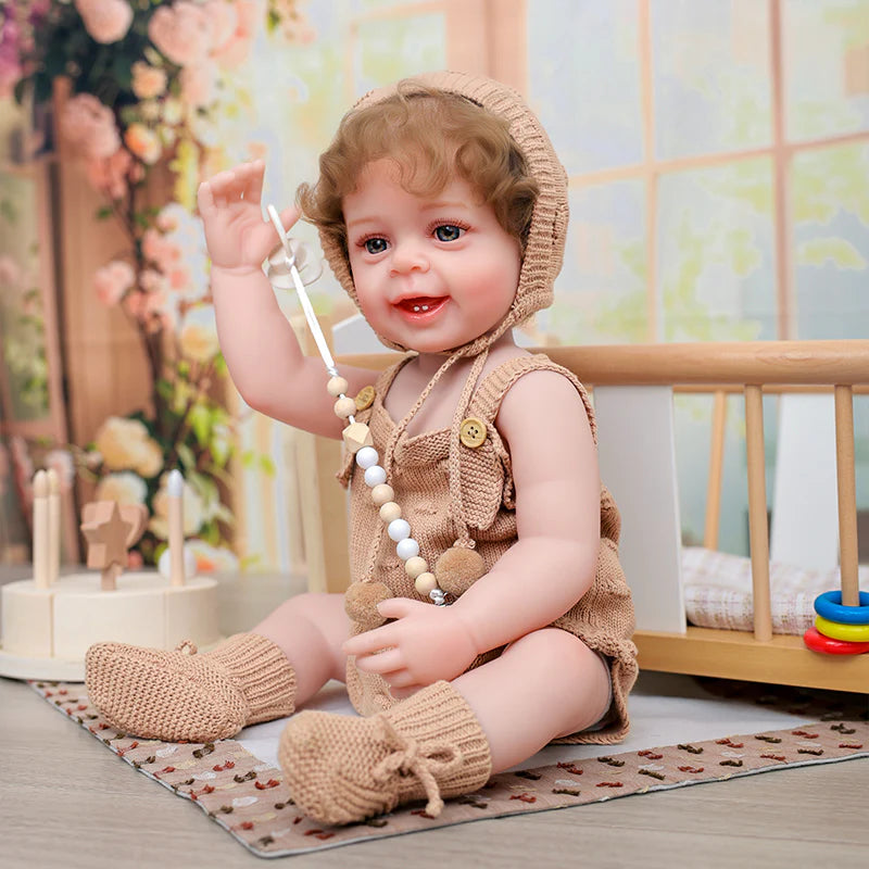 22-inch/55cm cute baby modelling enamel doll