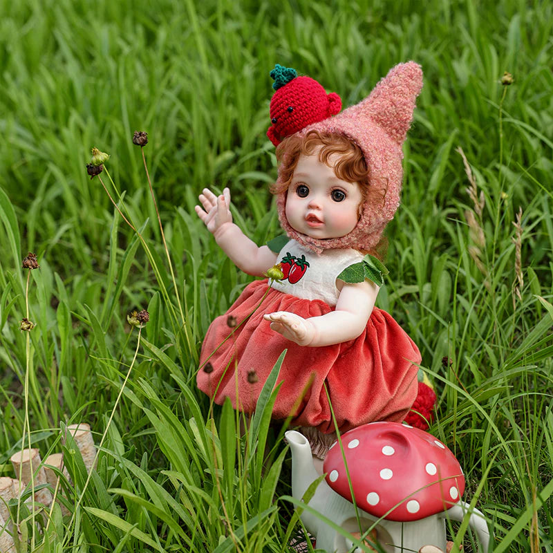 18 Inch/45cm Vinyl Lifelike Reborn Baby Doll in Tomato Costume