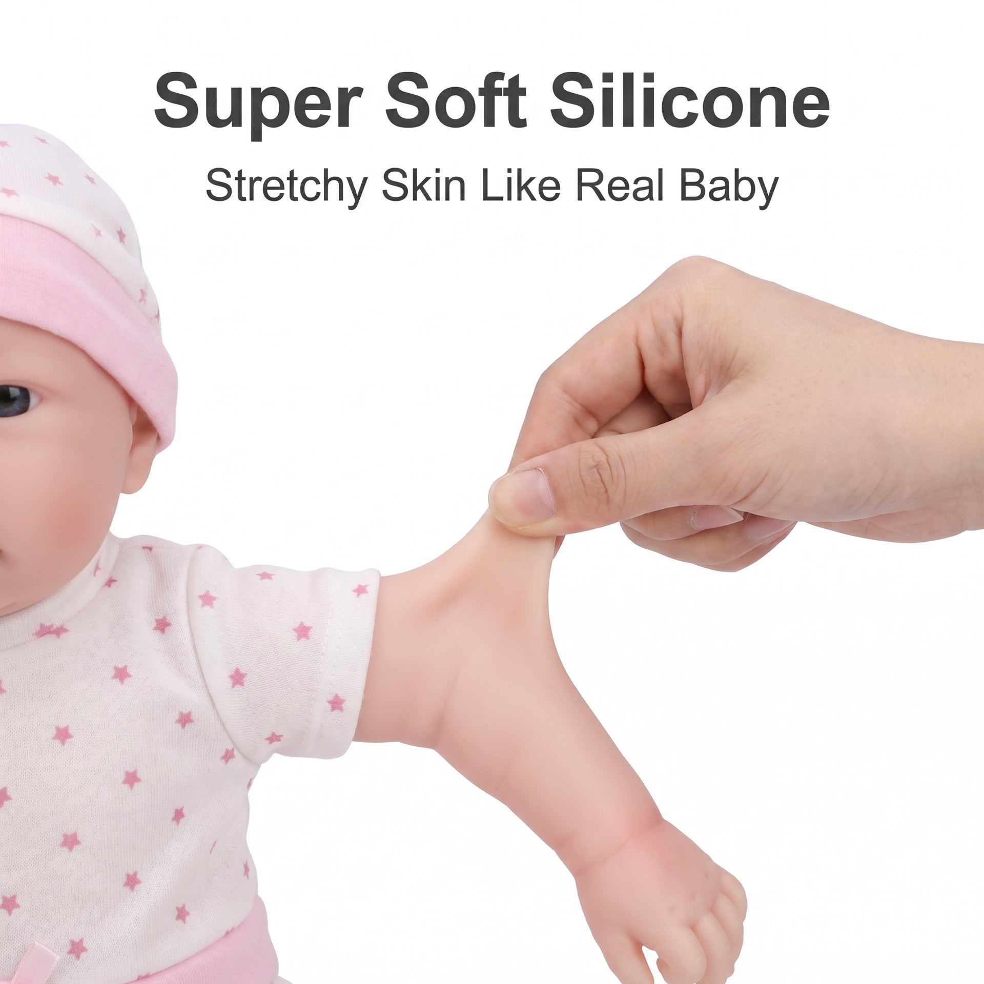 12inch Abigail Super Soft Solid Platinum Silcone Doll Squishy Elastic Platitum Silicone Baby Doll Girl