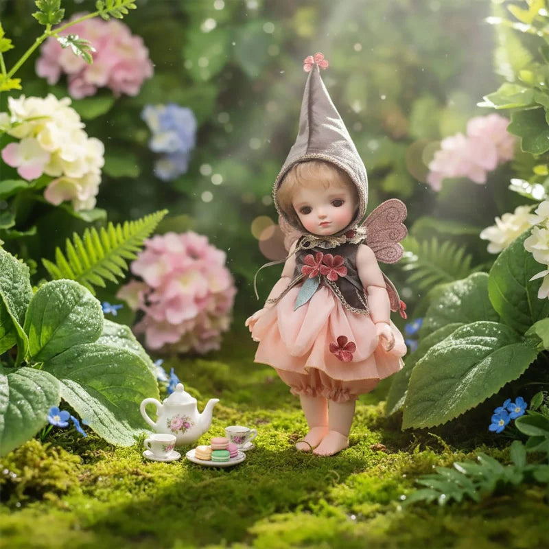 20-Inch/50cm Aimee Articulated Doll with Hand-Rooted Curls & Detailed Gown