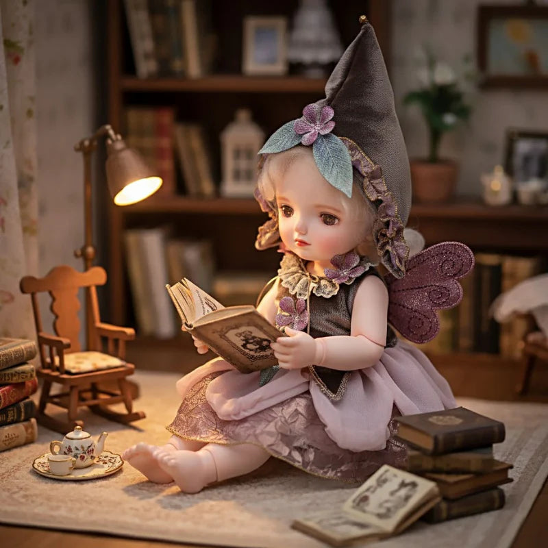 20 inch/50cm Articulated Fantasy Doll Silver Gray Hair Purple Eyes Lolita Fashion Collector Gift