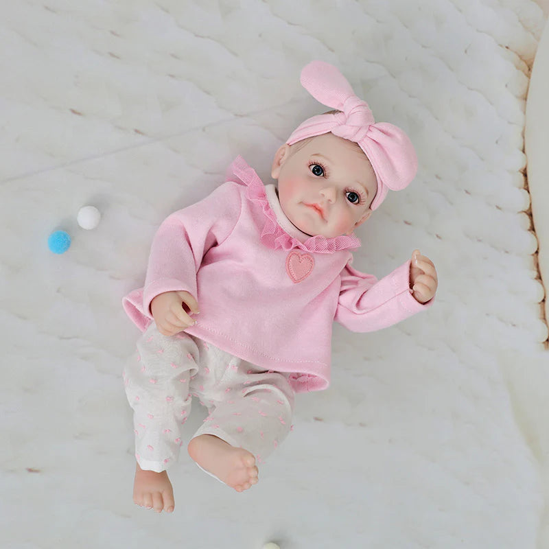 12-inch/30cm Pink Dream（eyes open) Full Vinyl Reborn Doll