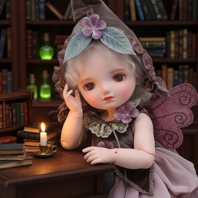 20 inch/50cm Articulated Fantasy Doll Silver Gray Hair Purple Eyes Lolita Fashion Collector Gift