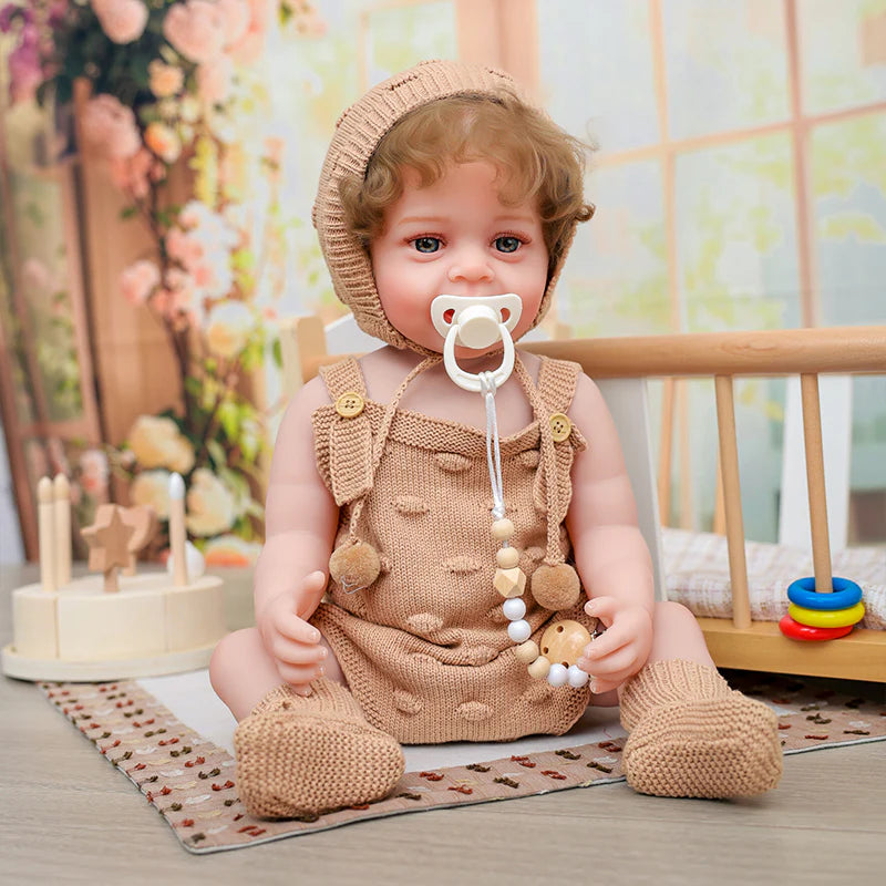 22-inch/55cm cute baby modelling enamel doll
