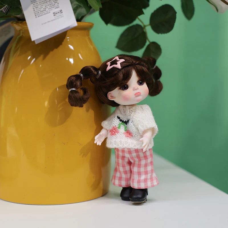 Mini Porcelain Doll – 6 Inch/15cm Handmade Collectible