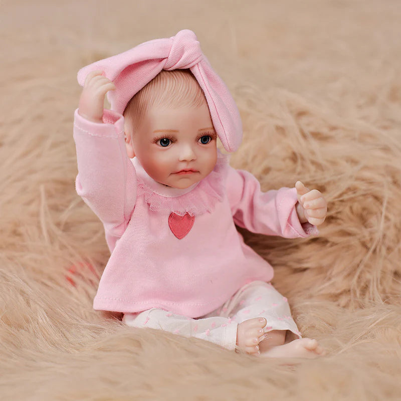 12-inch/30cm Pink Dream（eyes open) Full Vinyl Reborn Doll