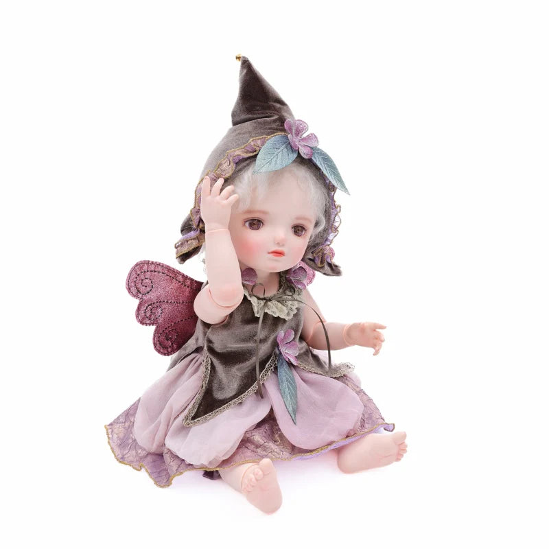 20 inch/50cm Articulated Fantasy Doll Silver Gray Hair Purple Eyes Lolita Fashion Collector Gift