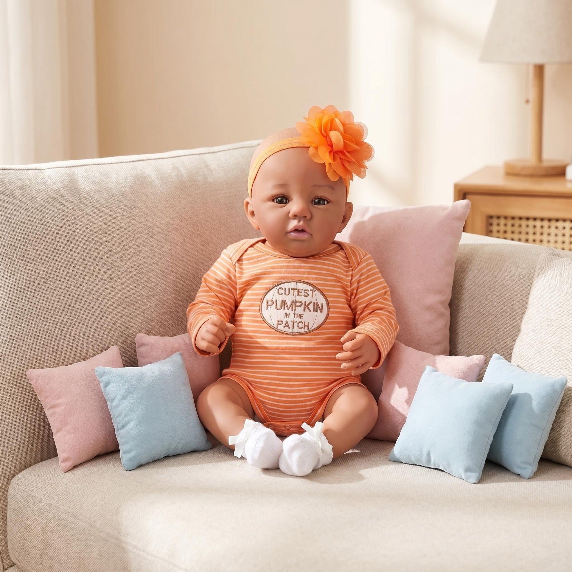 Reborn Dolls 19 Inches, Realistic Newborn Baby Doll, Soft Cloth Body, Toy Gift for Children