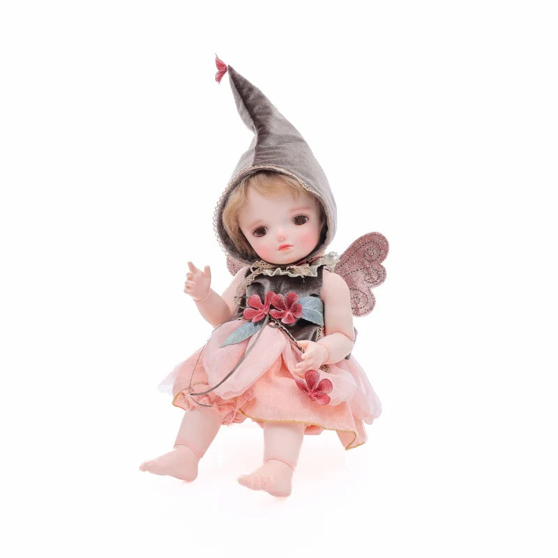 20-Inch/50cm Aimee Articulated Doll with Hand-Rooted Curls & Detailed Gown