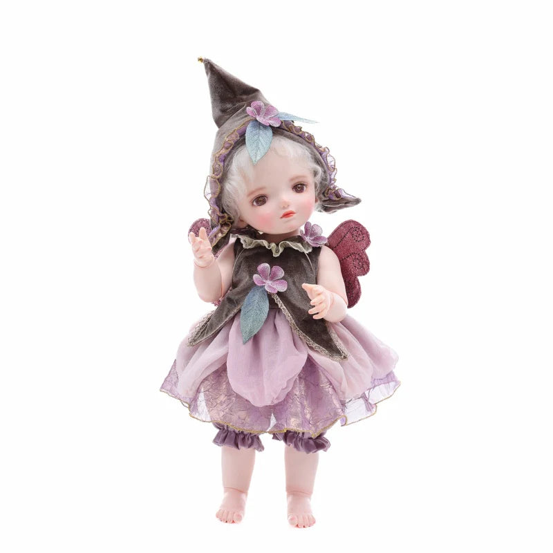 20 inch/50cm Articulated Fantasy Doll Silver Gray Hair Purple Eyes Lolita Fashion Collector Gift