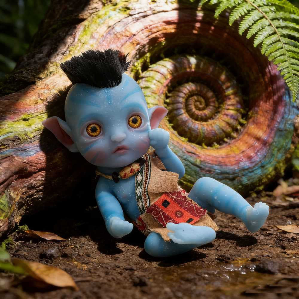 8-Inch/20cm Cute Mini Full Silicone Avatar Reborn Dolls
