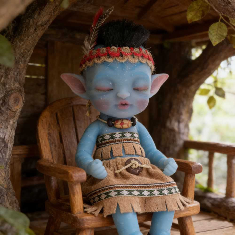 8-Inch/20cm Cute Mini Full Silicone Avatar Reborn Dolls Close Eyes