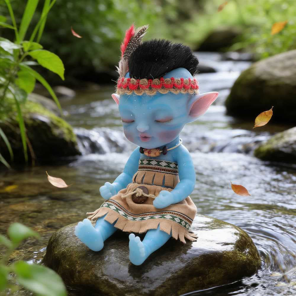 8-Inch/20cm Cute Mini Full Silicone Avatar Reborn Dolls Close Eyes