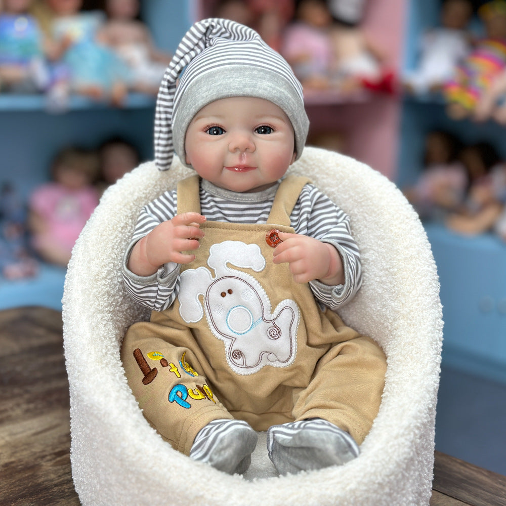 Full Vinyl 20 Inch Reborn Doll, Vivid Baby Features, Ideal Companion Toy for Children & Adult Hobbyists