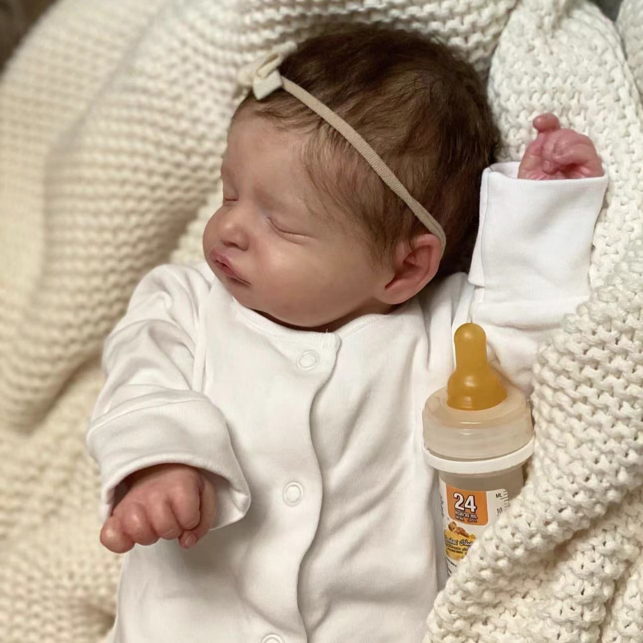 19inch Reborn Dolls with Cloth Body Touch Soft Newborn Baby Dolls Toys for Girls