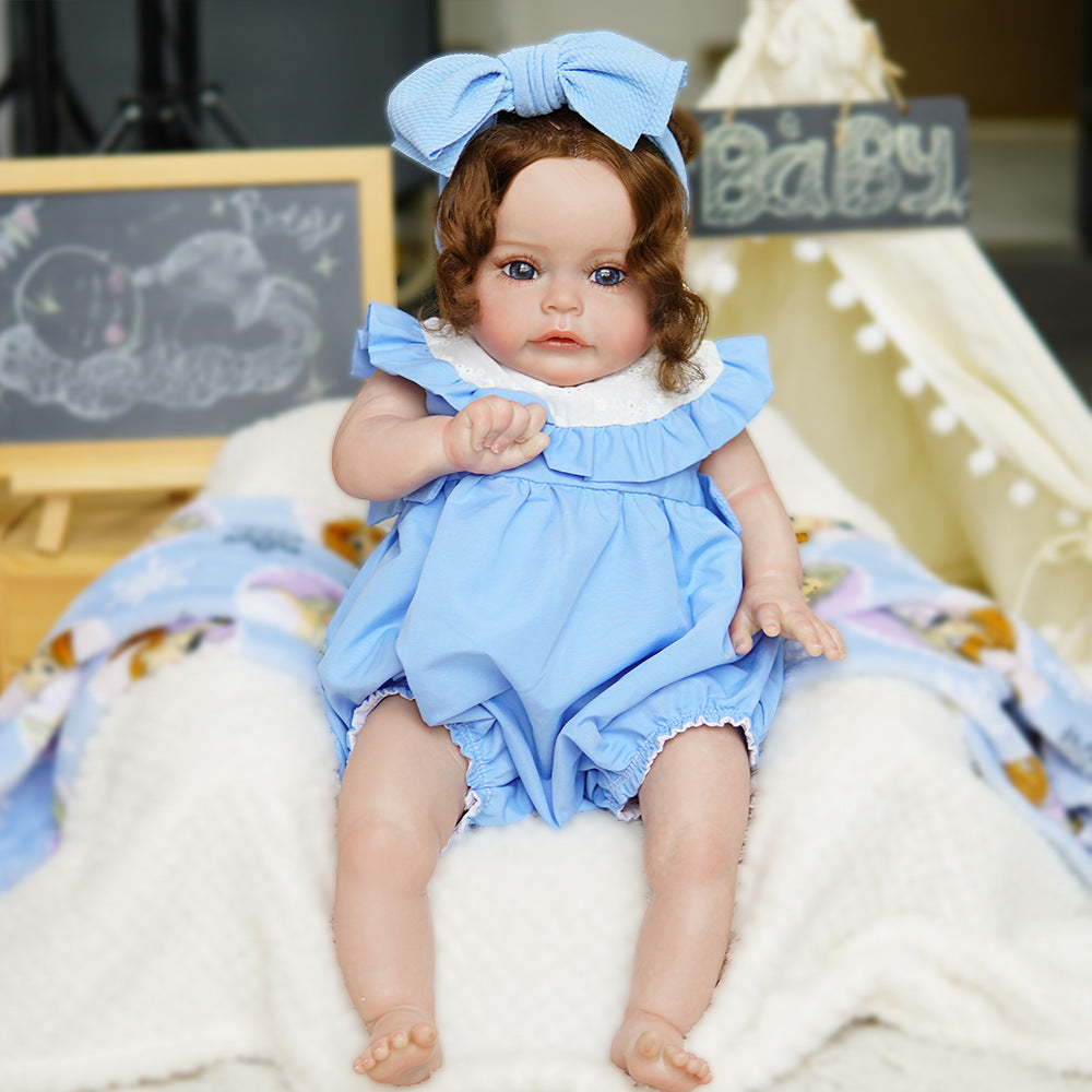 22 Inch Sound‑Sensor Reborn Doll with Full Vinyl & Cloth Body Versions, Engaging Playmate for Children and Adult Collectors for Special Occasions