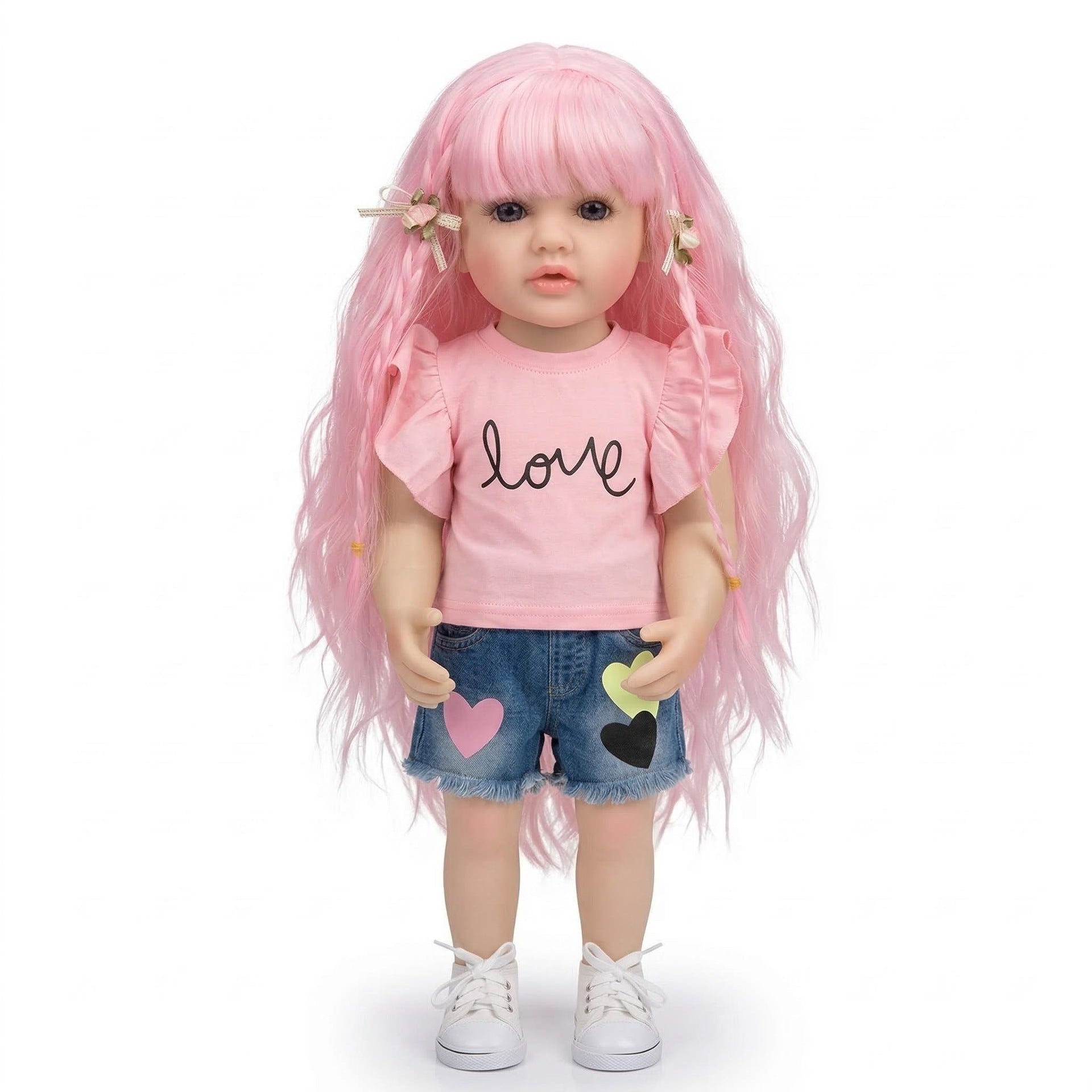 22 inch heart-shaped denim shorts Betty simulation reincarnation doll reborn doll