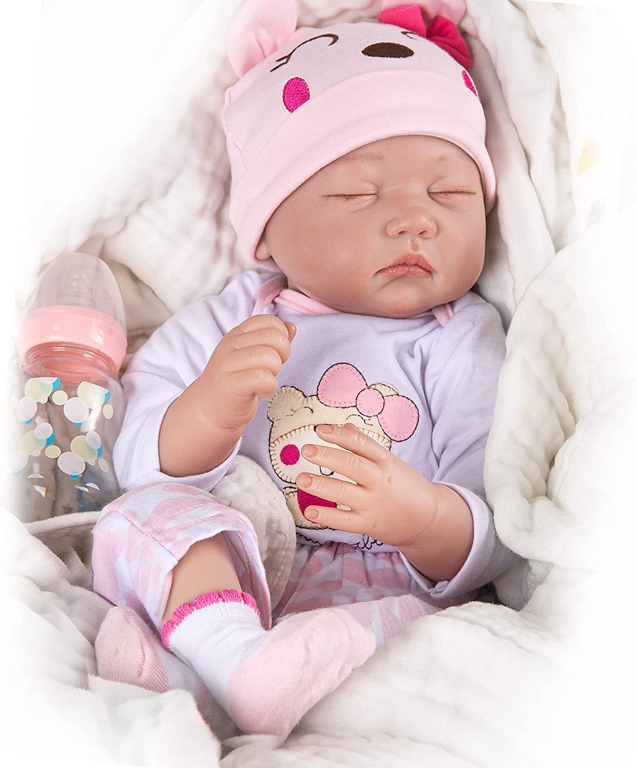 Sleeping Reborn Doll 22 inch With Cloth Body, With different styles, Festival Present Toy & Collector Gift For Girls