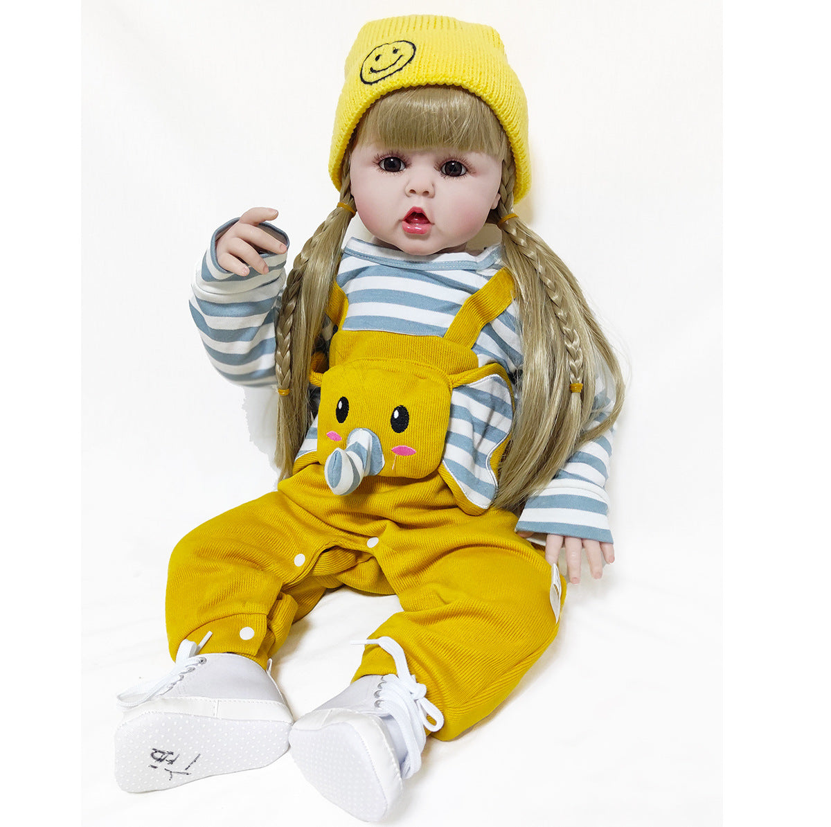 24 inch Realistic Big Eyes Reborn Doll with Cloth Body, Holiday Gift for Girls & Collectors