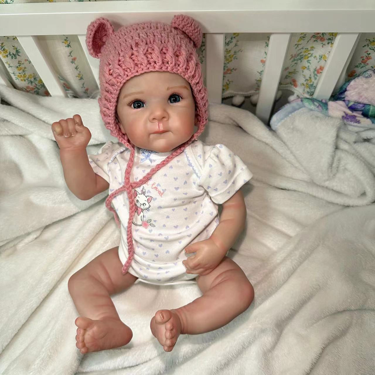 19inch with Full Vinyl Body Touch Soft Newborn Baby Dolls Toys for Girls Reborn Dolls