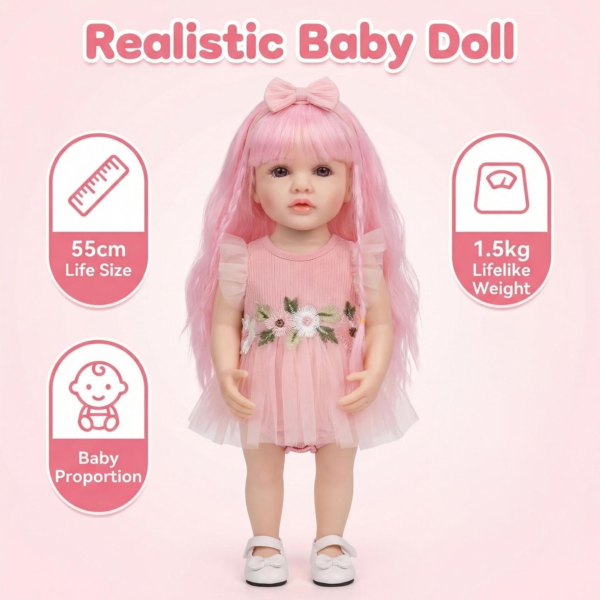 22 inch knitted pink jumpsuit Betty reborn doll