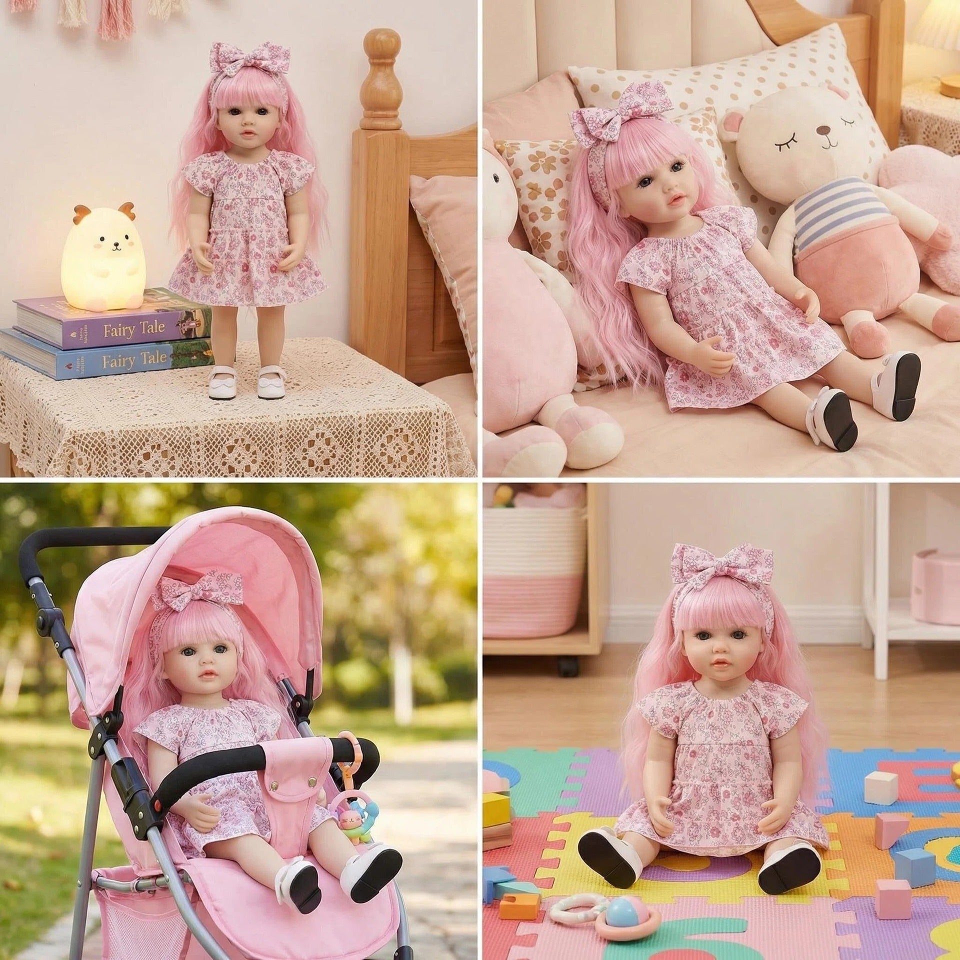 22 inch floral jumpsuit Betty reincarnation doll reborn doll