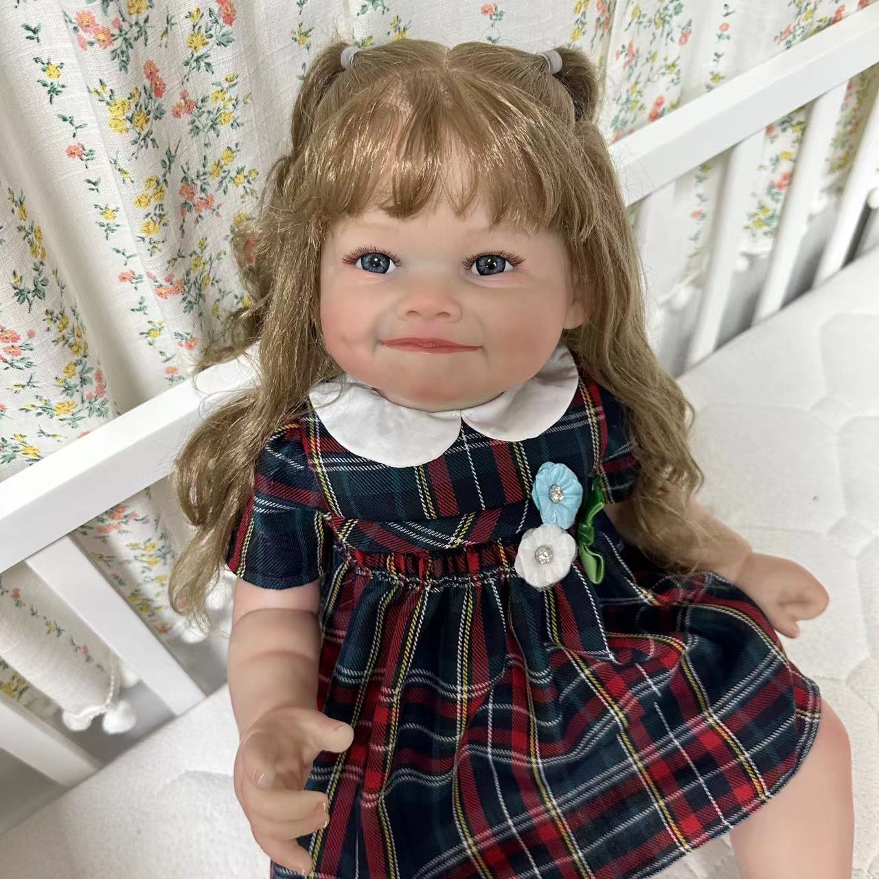 24inch Reborn Dolls with Cloth Body Touch Soft Smile Wine Nest Newborn Baby Dolls Toys for Girls Reborn Dolls