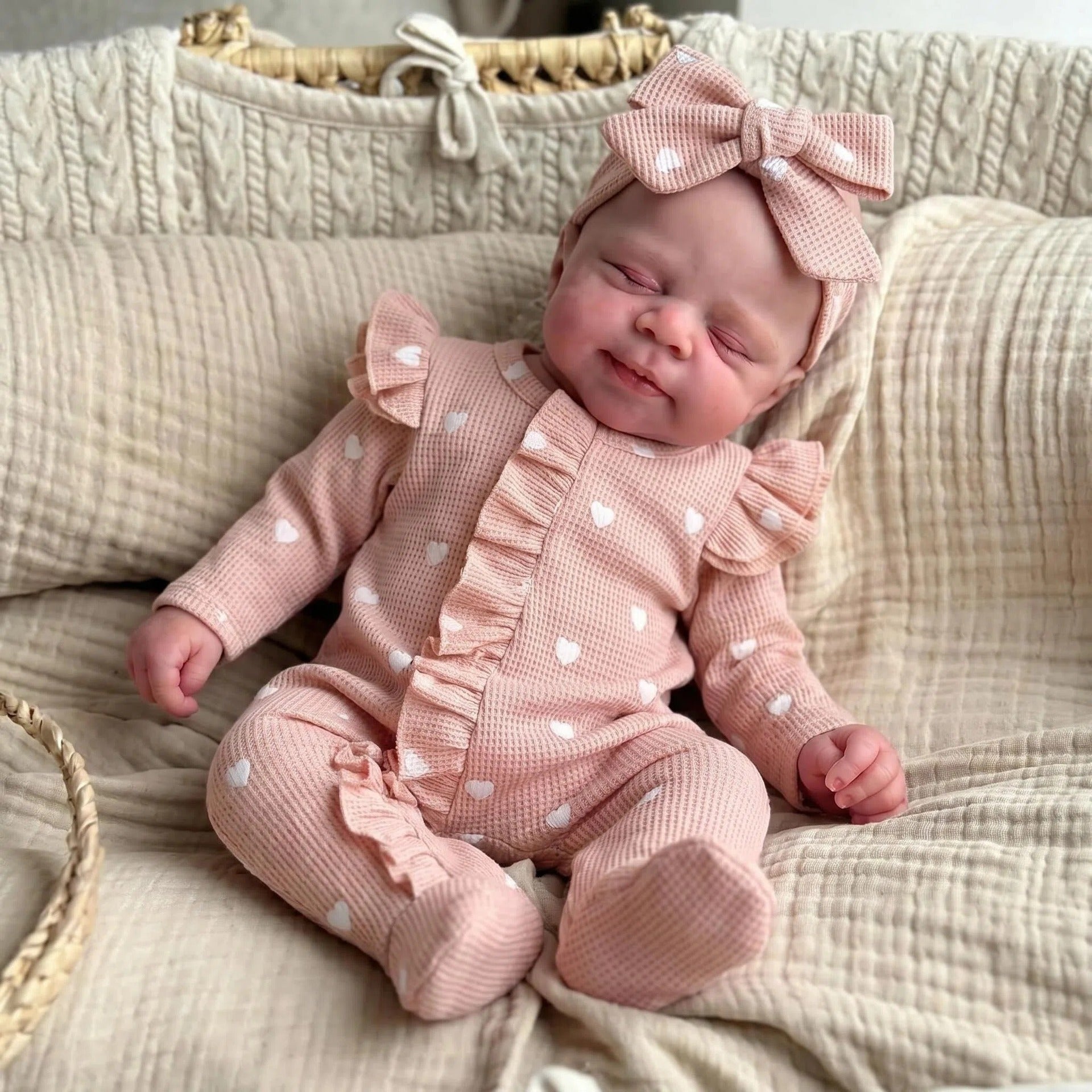 18 Inch with Full Silicone Sleeping Reborn Baby Girl Doll, Snuggly Companion Toy For Kids & Adult Collectors, Lovely Gift For Birthdays, Baby Showers And Holiday Celebrations