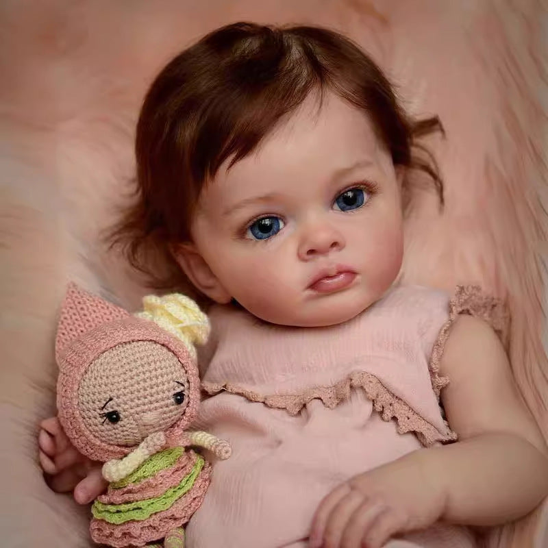 22inch Reborn Newborn Baby Dolls Real Look Toddler with Full vinyl Body Girl for gifts