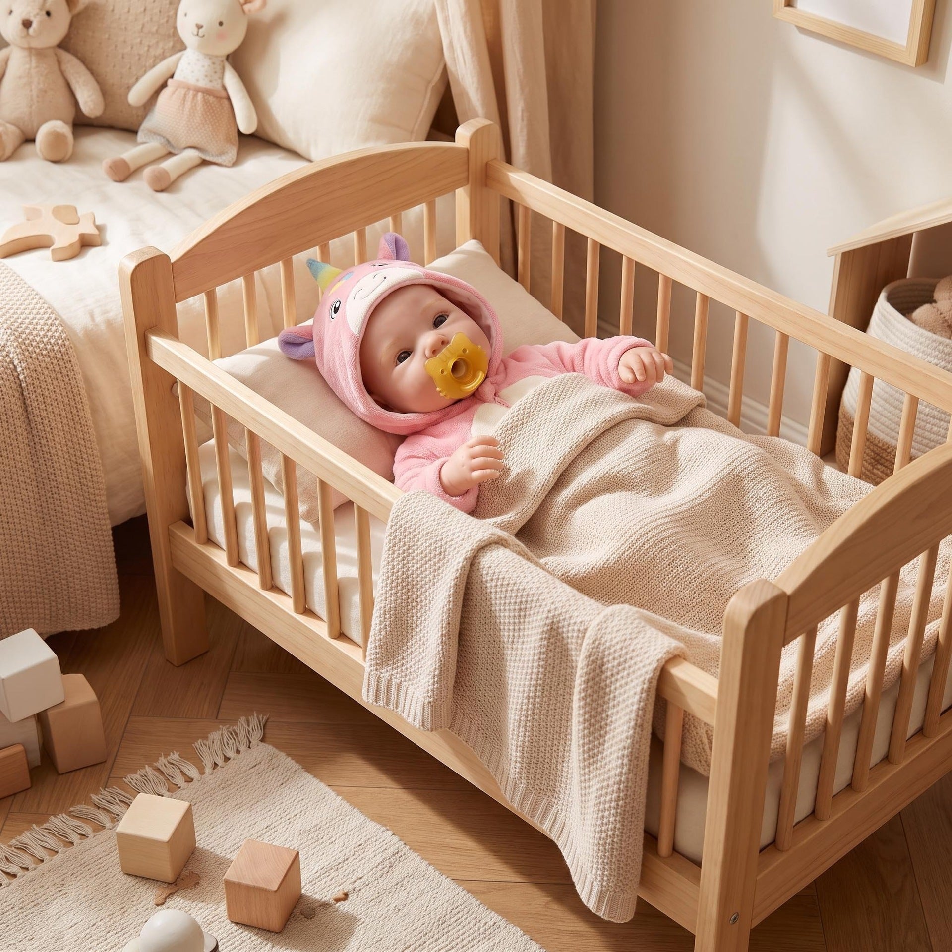 16 Inch Full Silicone Realistic Doll, Soft Unicorn Costume, Precious Keepsake for Kids and Adult Doll Collectors