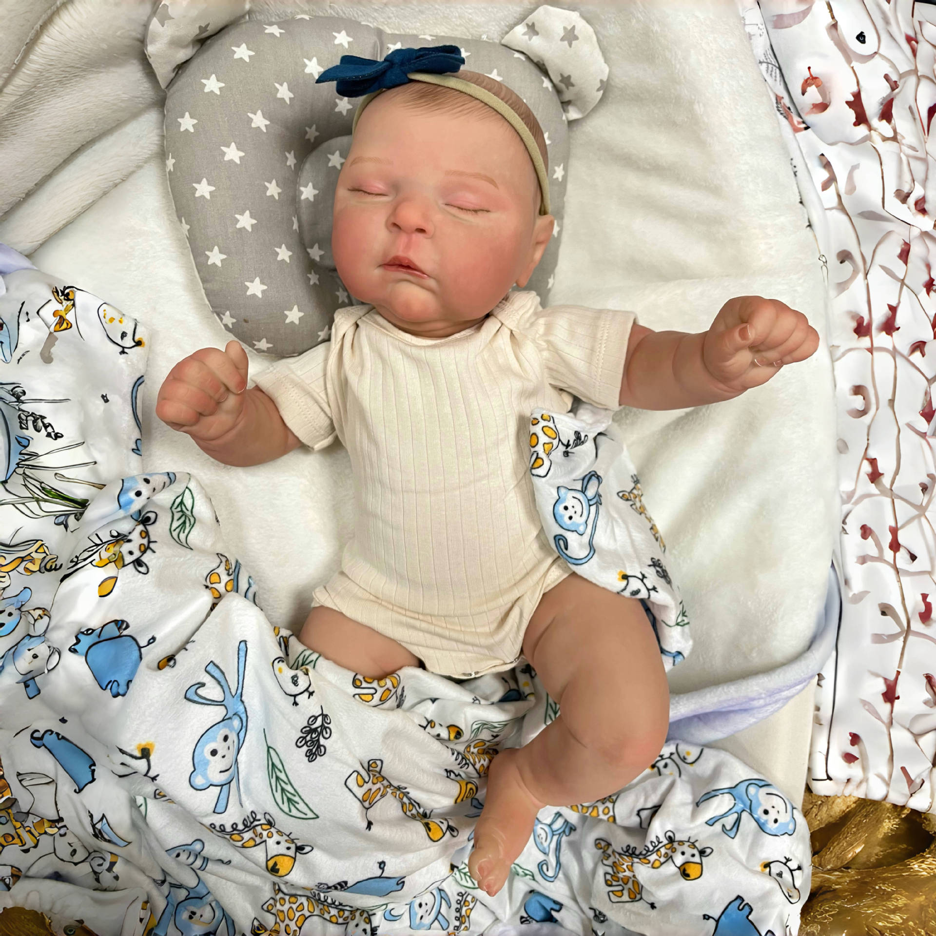 20Inch Reborn Baby Dolls with Cloth Body Handmade Newborn Style Doll Toy for Girls