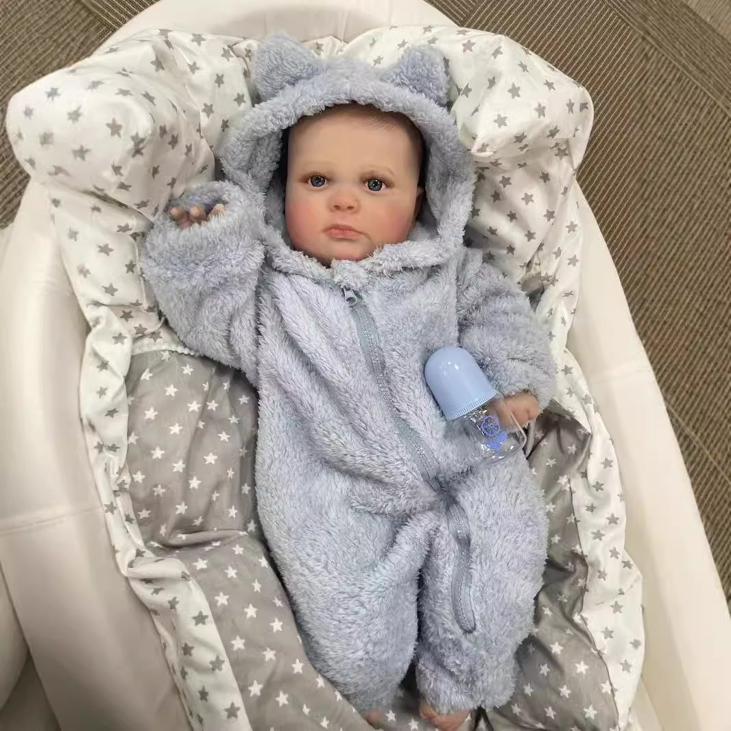 24inch Infant Cloth Body Newborn Reborn Baby Dolls Sweet Handmade Gifts for Girls