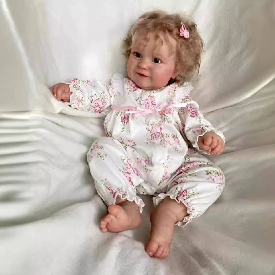 20/24inch Reborn Doll Cute Girl Doll with Cloth Body and Rooted Blonde Hair Realistic Kids Toy and Gift