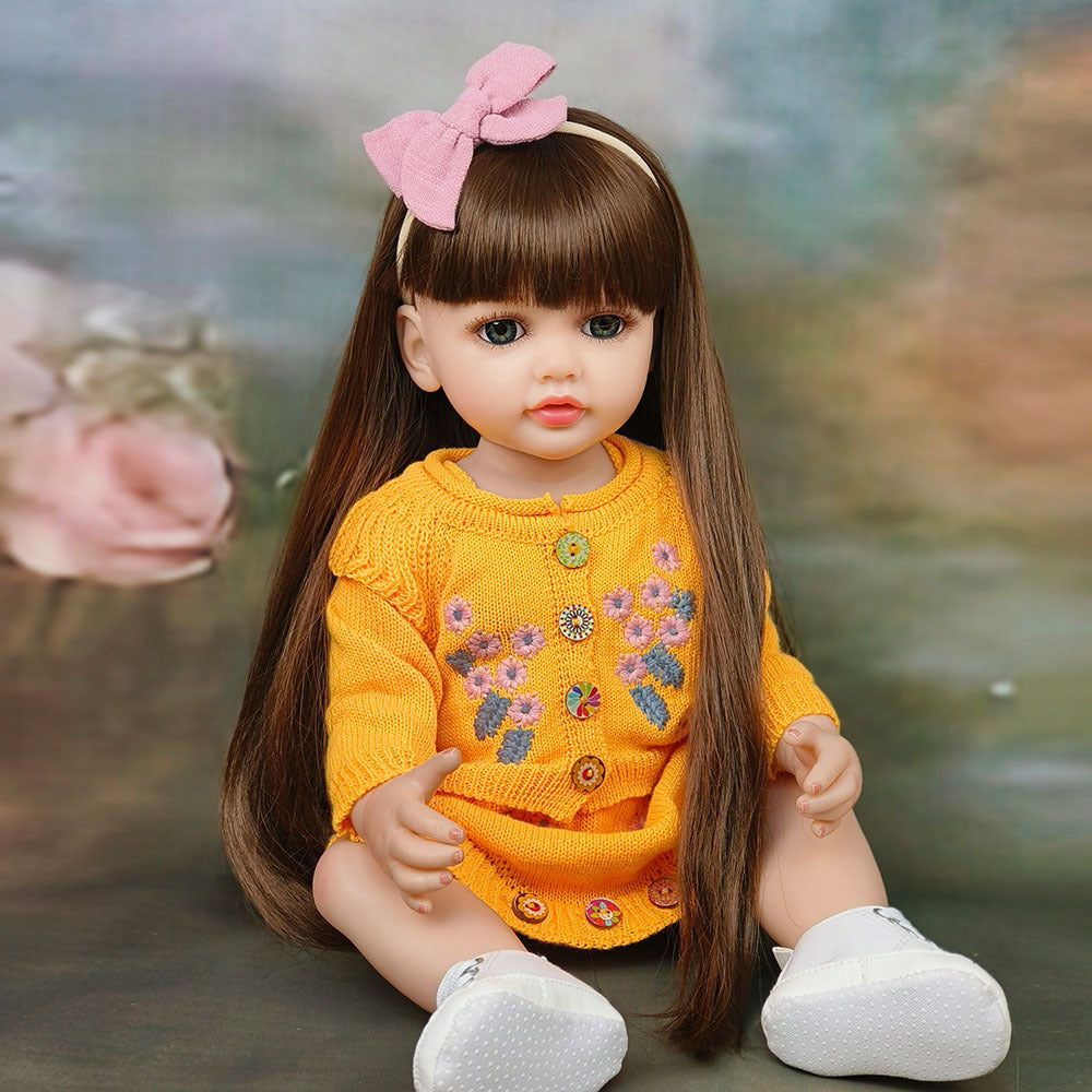 22 Inch with Full Vinyl Sound‑Sensor Reborn Doll, Engaging Companion Play Toy, Perfect Present for Kids & Adult Collectors on Special Days