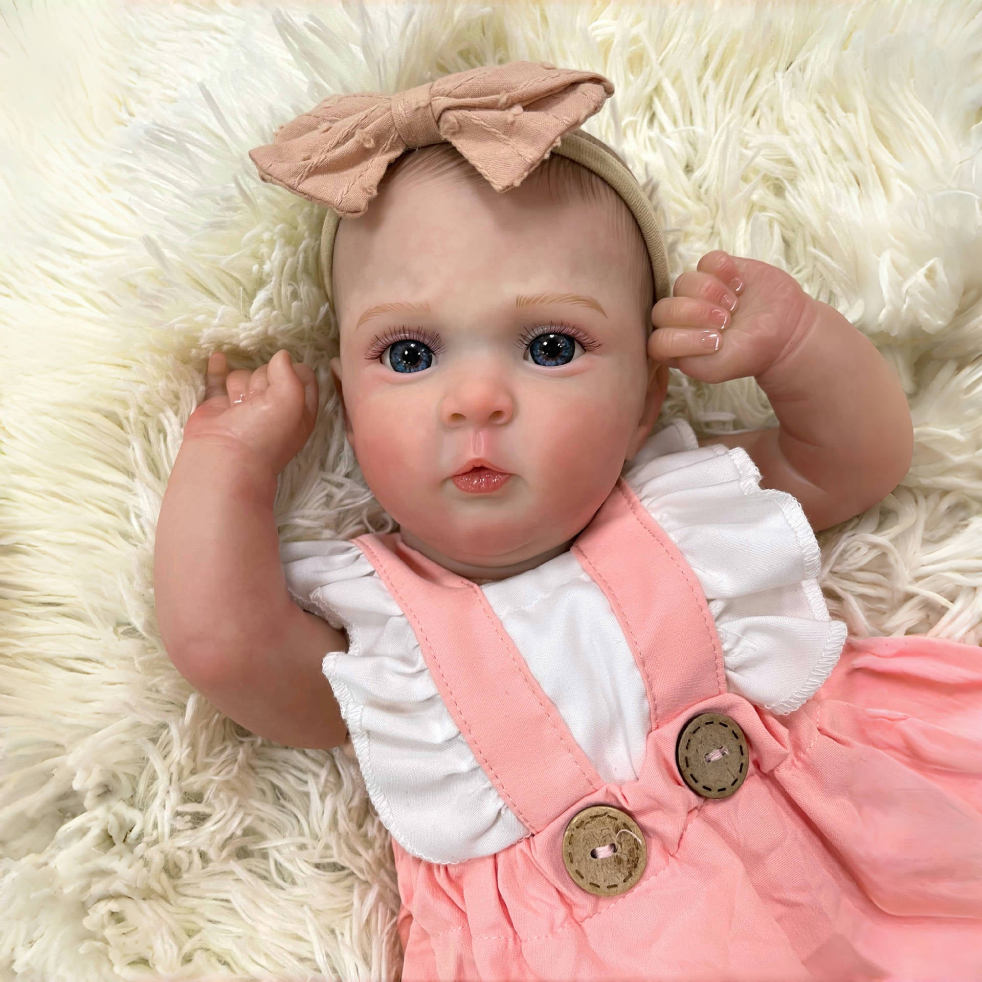 19Inch Realistic Reborn Baby Doll with Cloth Body Handcrafted Newborn Doll Gift Toy for Little Girls Collectors