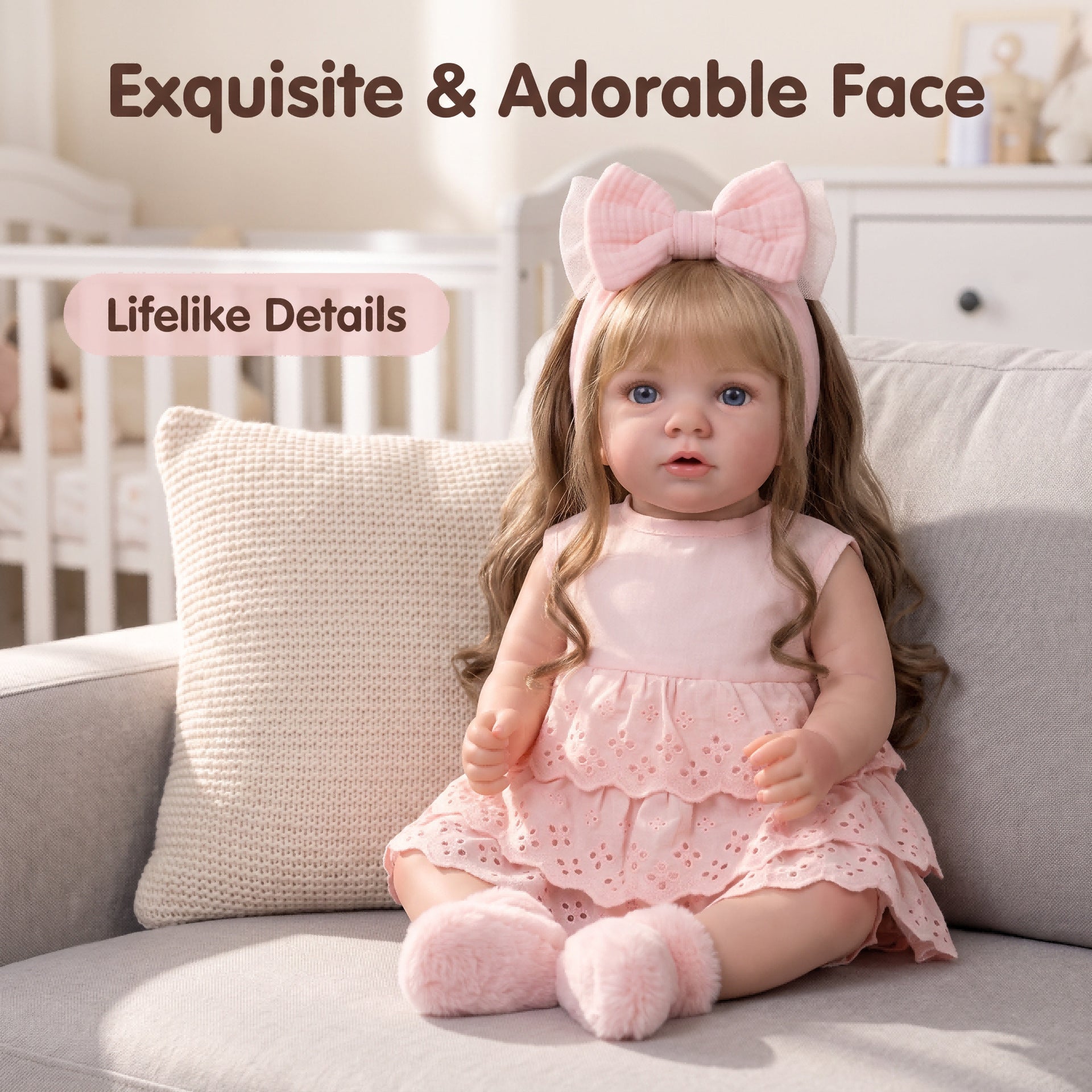 Soft Snuggle Companion 21 Inch with Cloth Body Reborn Doll, Wonderful Gift for Birthdays & Holiday Leisure Time