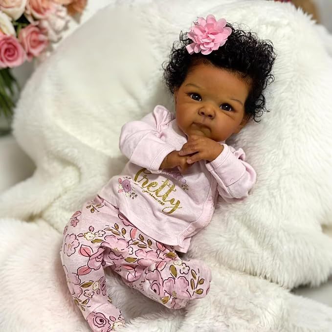 18 Inch with Full Vinyl Body Reborn Doll, Thoughtful Present for Children and Adult Doll Lovers