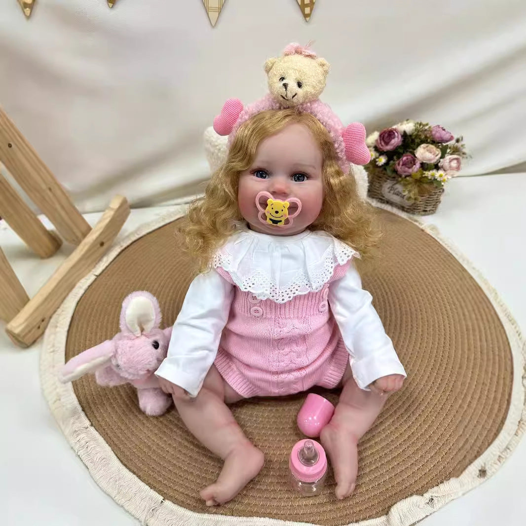 24inch Reborn baby Dolls with Cloth Body Baby Realistic Newborn Baby Doll Play Toy for Girls Children