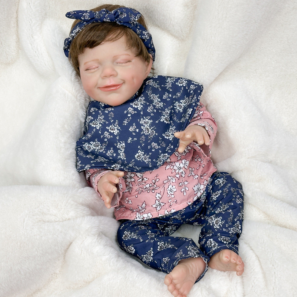 Realistic Reborn Baby Dolls, 18 inch Newborn Baby Dolls with Soft Full Body Vinyl Silicone for Girls, Lifelike Real Life Baby Dolls for 3+ Year Old Kids