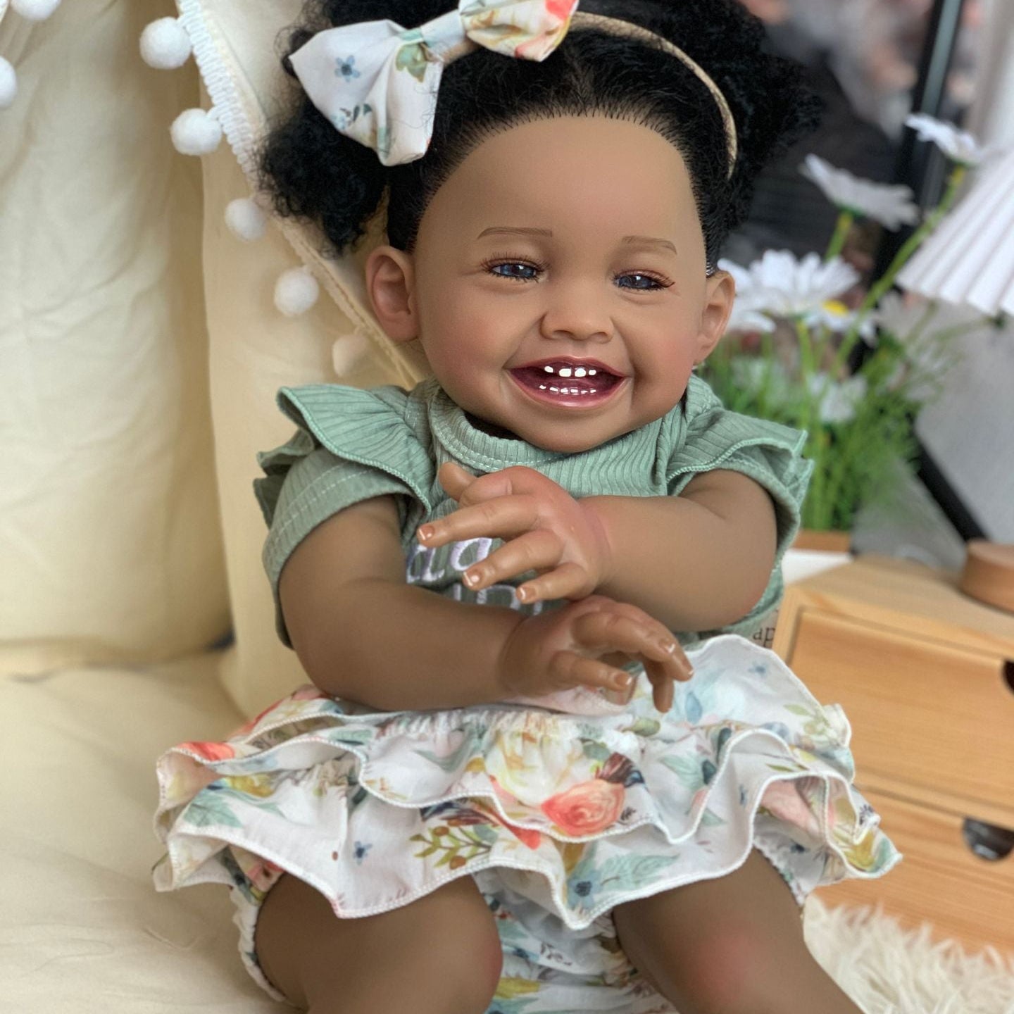 22 Inch Sound‑Sensor Reborn Doll with Full Vinyl & Cloth Body Versions, Engaging Playmate for Children and Adult Collectors for Special Occasions