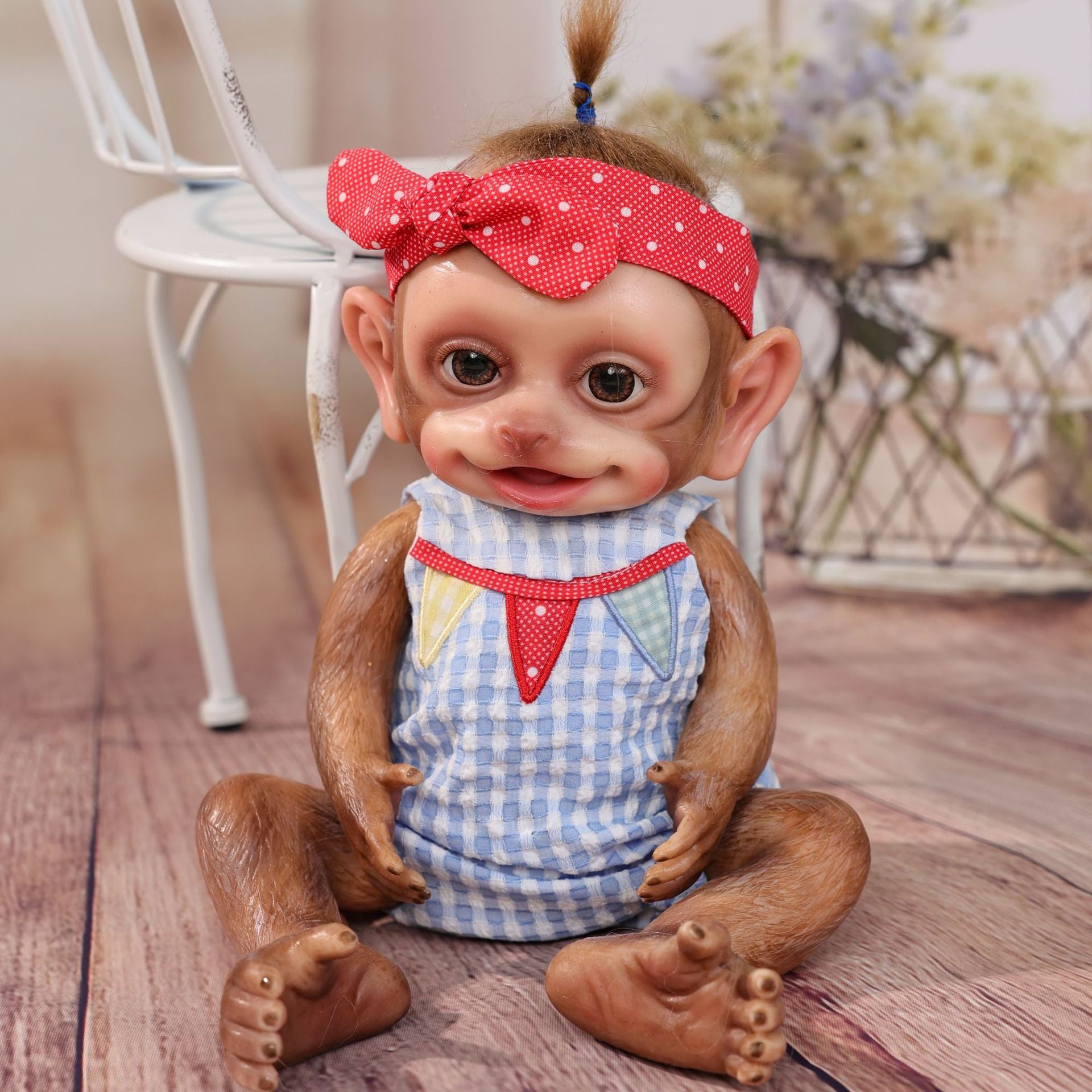13inch Full Body Soft Silicone Realistic Reborn Baby Doll Solid monkey Silicone Doll Handmade High-quality Toy Kid Gift
