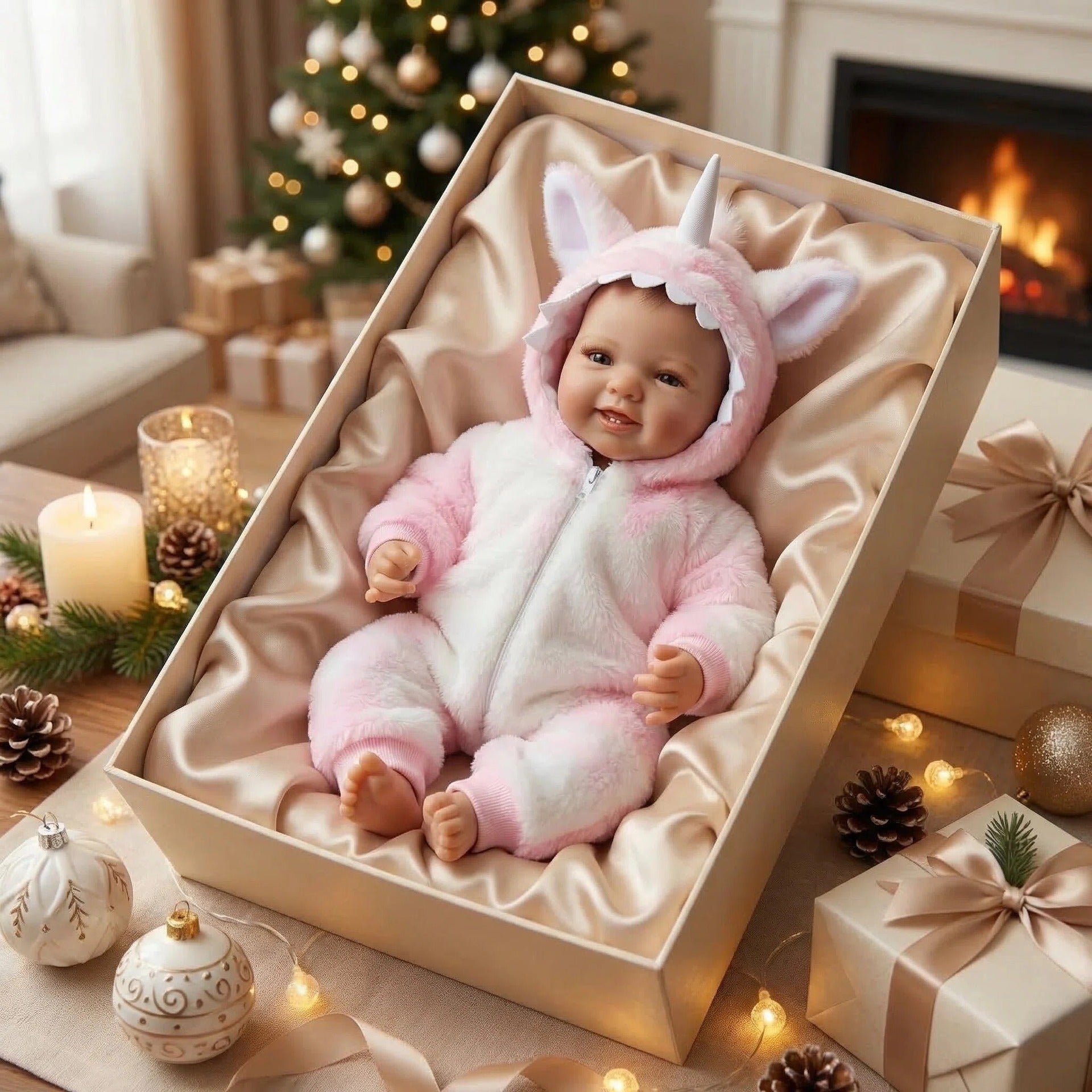 17 inch pink plush one-piece Ha Yi Reborn Doll