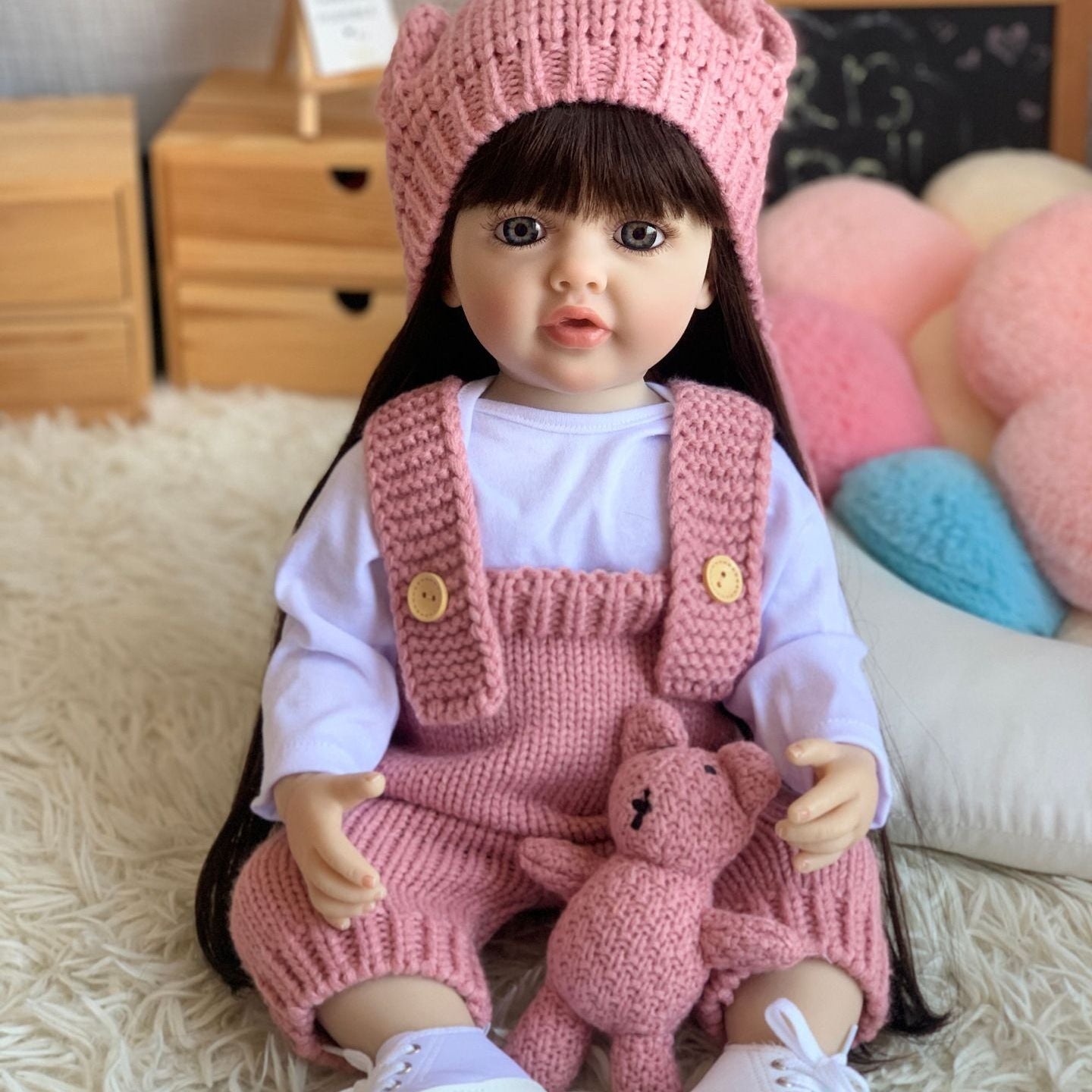 22 Inch Sound‑Sensor Reborn Doll with Full Vinyl & Cloth Body Versions, Engaging Playmate for Children and Adult Collectors for Special Occasions