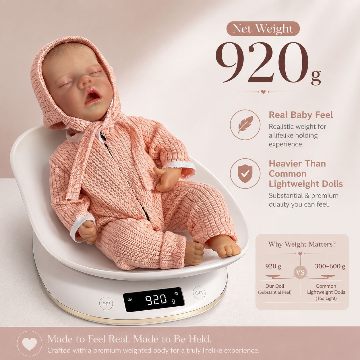 Soft Full Vinyl 18 Inch Realistic Baby Doll, All‑Age Companion Toy for Festive Gifting