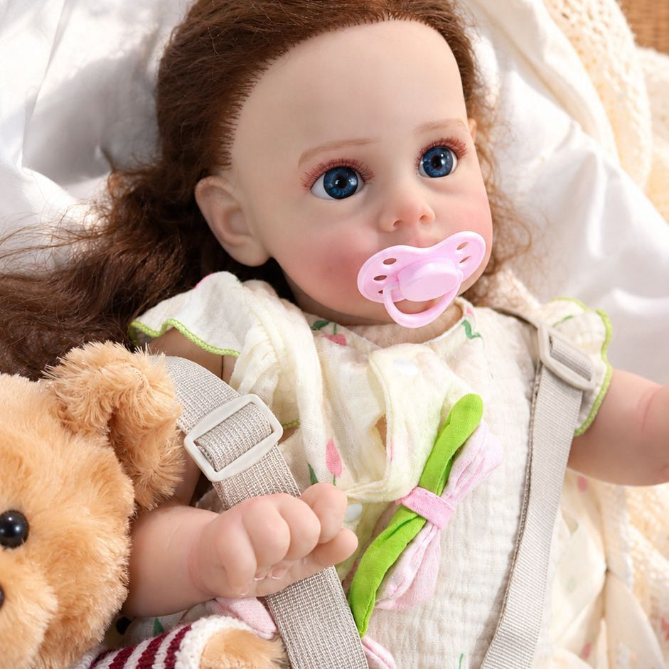 24 inch reborn simulated doll with cloth body and feel, can be used as a birthday gift or a gift for various festivals for children.