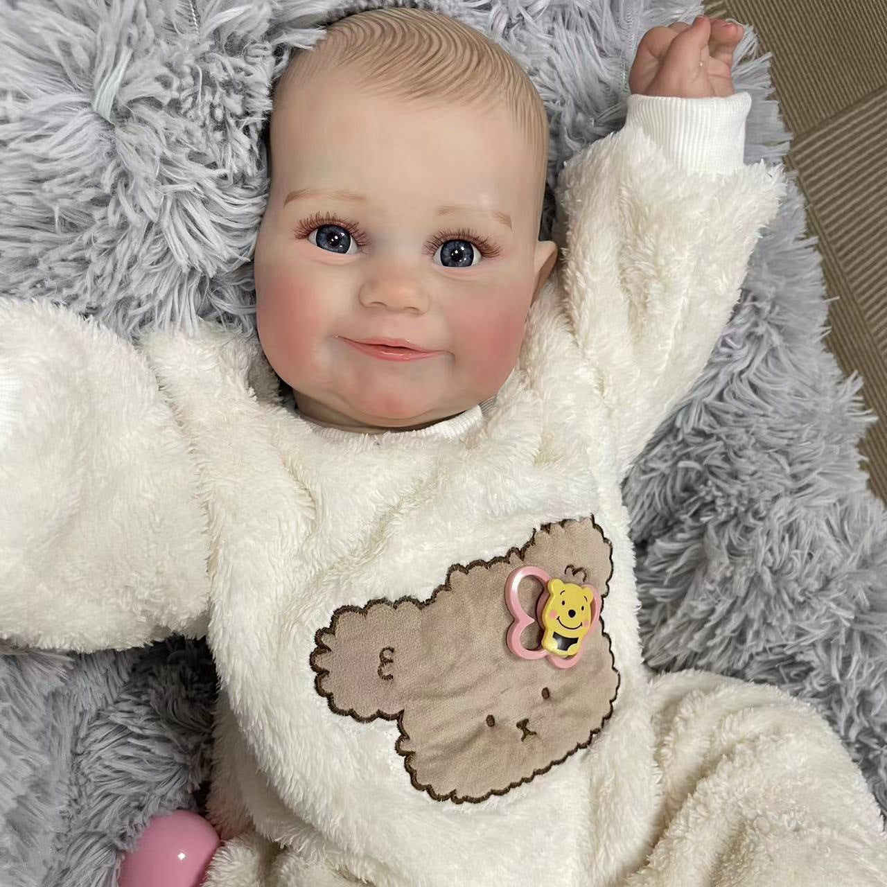 24inch Reborn Dolls with Cloth Body Touch Soft painted hair,  Newborn Baby Dolls Toys for Girls Reborn Dolls